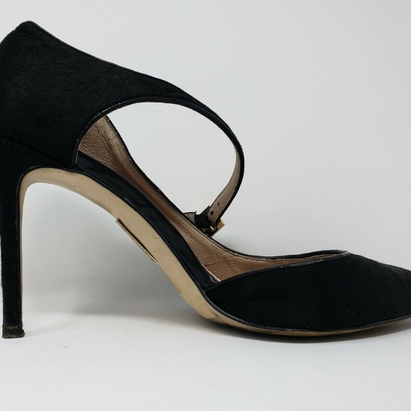 Louise et Cie Womens Heel Size 9 /39 Black pony - Picture 2 of 7